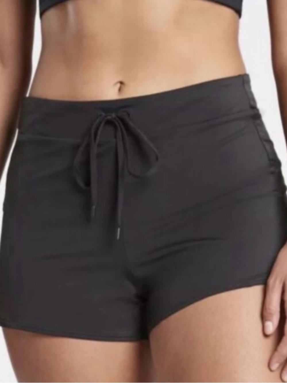 Athleta Wavebreak Black Swim Shorts